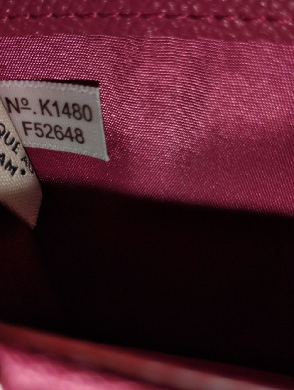 COACH Pink Pebble Zip Wallet with Silver Logo - Picture 4 of 5